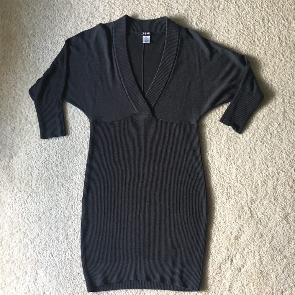 SALE🎈Dark Charcoal Grey Sweater Dress, medium